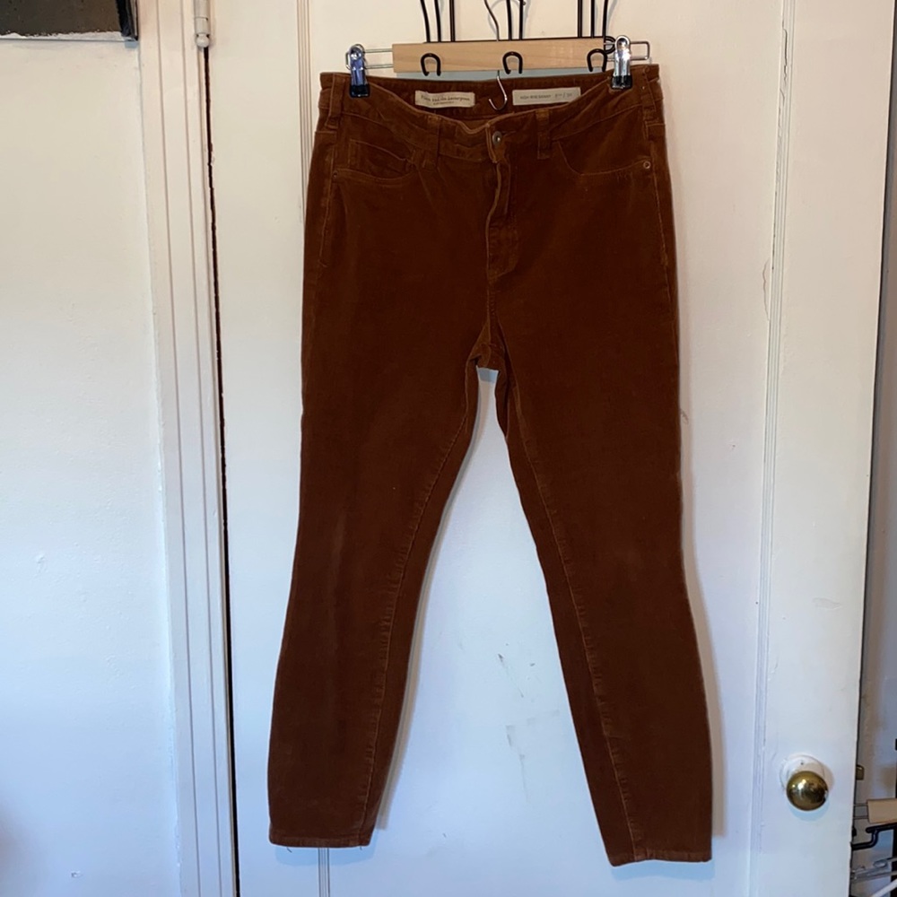 Anthropologie Pilcro and the Letterpress high rise skinny corduroy pants